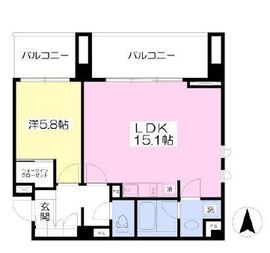 コートレアル三田綱町 403 間取り図