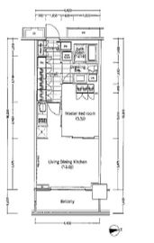 コンフォリア新宿イーストサイドタワー 1915 間取り図