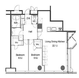 浜松町スクエアstudio 1701 間取り図