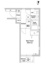 プライムアーバン西早稲田 407 間取り図