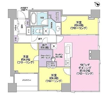 シティタワー有明 28階 間取り図