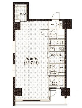 アジリア銀座J's 1301 間取り図