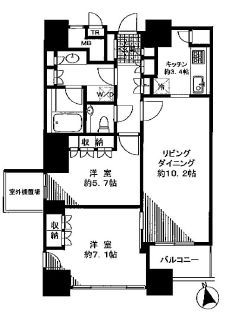 ザ・タワーズ台場 イースト 6階 間取り図
