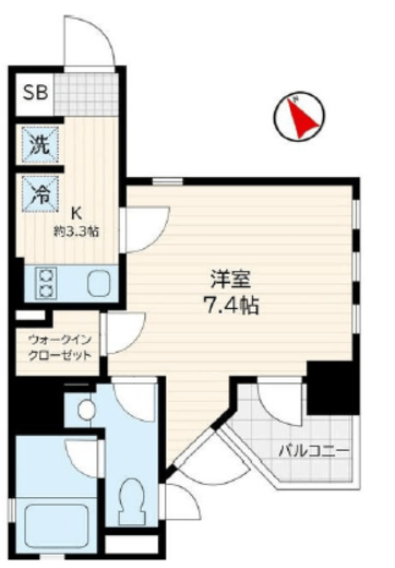 パークプレミア門前仲町 602 間取り図