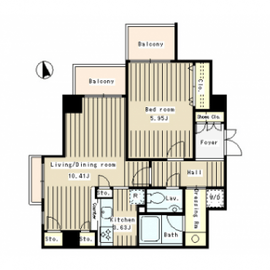 センプレ高輪 204 間取り図