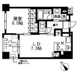 レジディア日本橋浜町 605 間取り図