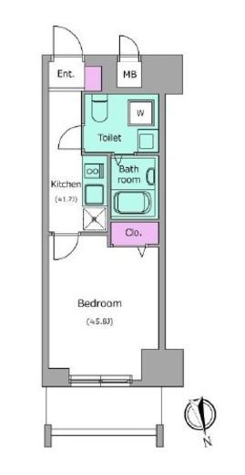 レジディア浅草吾妻橋 803 間取り図