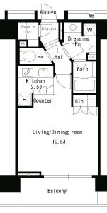 パークアクシス日本橋ステージ 1308 間取り図