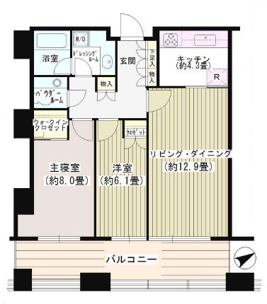 虎ノ門タワーズレジデンス 2階 間取り図