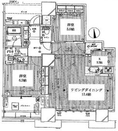 ドゥ・トゥール 13階 間取り図