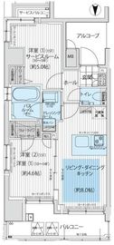 エステムプラザ芝公園 13階 間取り図