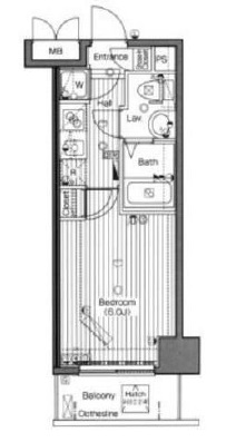 グランド・ガーラ南麻布 5階 間取り図