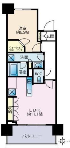 パークホームズ南麻布ザレジデンス 7階 間取り図