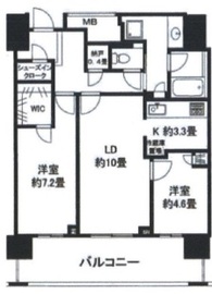 クロスエアタワー 21階 間取り図