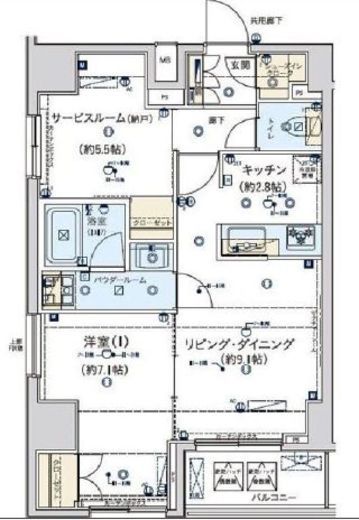 ジェノヴィア東日本橋駅前グリーンヴェール 12階 間取り図