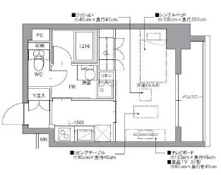 レジディア浅草橋 405 間取り図