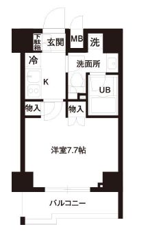レジディア白金高輪 703 間取り図