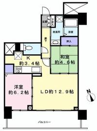 勝どきビュータワー 6階 間取り図