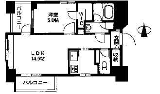 エスティメゾン恵比寿2 301 間取り図