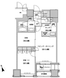 ウエストパークタワー池袋 708 間取り図