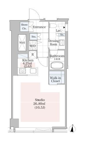 ラ・トゥール渋谷 1808 間取り図