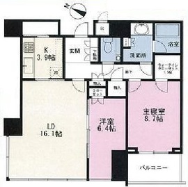 THE ROPPONGI TOKYO CLUB RESIDENCE 34階 間取り図