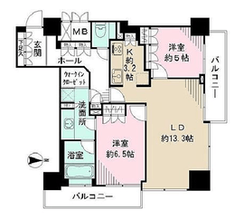 品川タワーフェイス 29階 間取り図