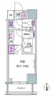 パークホームズセントラルシティ中央区湊 802 間取り図