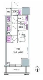 パークホームズセントラルシティ中央区湊 802 間取り図
