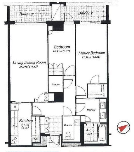 麻布第一マンションズ 306 間取り図