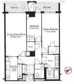 麻布第一マンションズ 306 間取り図