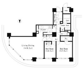リバーポイントタワー 2301 間取り図
