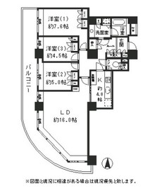 リバーポイントタワー 3107 間取り図