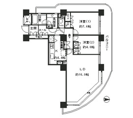 リバーポイントタワー 3201 間取り図