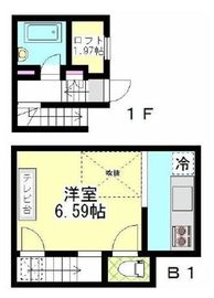 ニューディレクトレジデンス学芸大学 107 間取り図