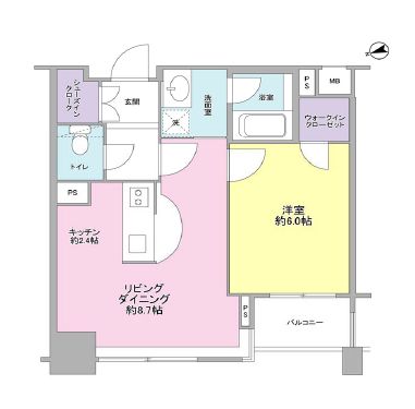 ファミール新宿グランスイートタワー 4階 間取り図
