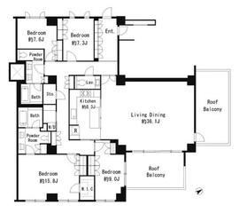 麻布第一マンションズ 611 間取り図
