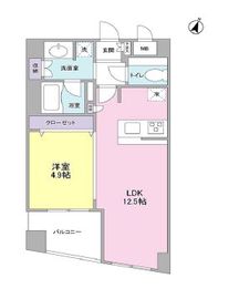 ボヌール都立大学参番館 302 間取り図