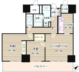 トレステージ目黒 1102 間取り図