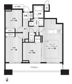 HF白金高輪レジデンス 1404 間取り図