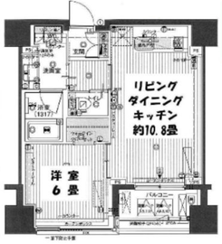 コスモグラシア人形町 4階 間取り図