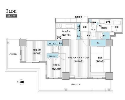 ベルタワー 1101 間取り図