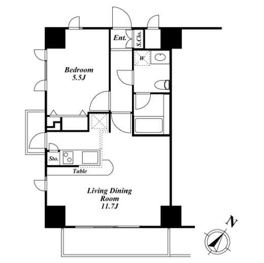 Roppongi Residences 801 間取り図