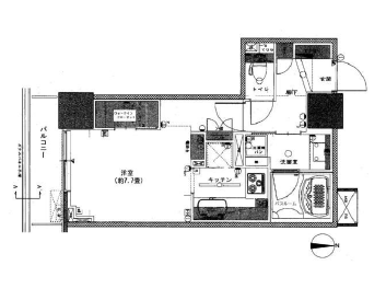 ライオンズ四谷タワーゲート 11階 間取り図