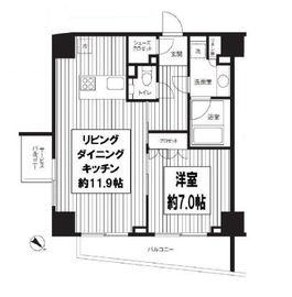 Ti-HIGASHIAZABU 1104 間取り図