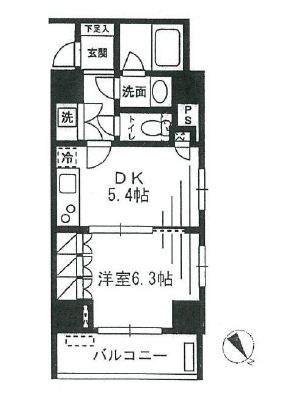 アトラス日本橋水天宮 3階 間取り図