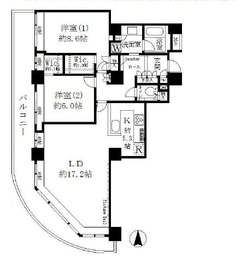 リバーポイントタワー 2707 間取り図