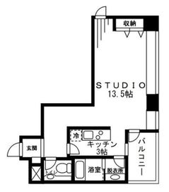 レジディアタワー麻布十番 501 間取り図