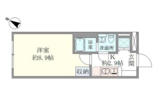 HTピア赤坂 502 間取り図