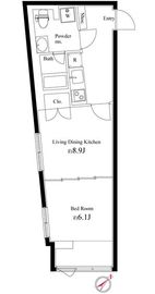 HTピア赤坂 603 間取り図